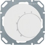 Berker 20262089 Temperaturregler mit Wechsler und Zentralstück R.1/R.3 polarweiß glänzend 