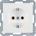 Berker 41436089 Schuko-Steckdose Q.1/Q.3 polarweiß samt 