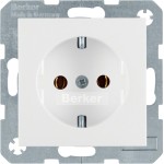 Berker 41438989 Schuko-Steckdose S.1/B.3/B.7 polarweiß glänzend 