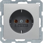 Berker 47436084 Schuko-Steckdose Q.1/Q.3 alu samt lackiert 