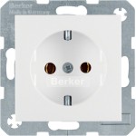 Berker 47438989 Schuko-Steckdose S.1/B.3/B.7 polarweiß glänzend 