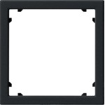 Gira 0283005 Adapterrahmen mit quadratischem Ausschnitt für Geräte mit Abdeckung (45x45mm) Schwarz matt 