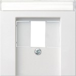 Gira 087603 Abdeckung für TAE und USB mit Beschriftungsfeld Reinweiß glänzend 