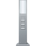 Gira 134226 Energiesäule mit Lichtelement Höhe 769mm 3 Schuko-Steckdosen Farbe Alu Energiesäule und Lichtsäulen mit Lichtelementen und ohne für den Außenbereich 