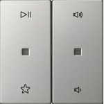 Gira 5384600 Wippe 2-fach Audiosteuerung System 55 Edelstahl 