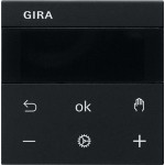 Gira 5394005 System 3000 Raumtemperaturregler Bluetooth System 55 Schwarz matt 