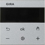 Gira 539426 System 3000 Raumtemperaturregler Bluetooth System 55 Farbe Alu 