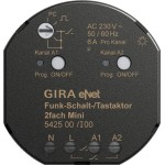 Gira 542500 eNet Funk Schalt- bzw. Tastaktor 2-fach Mini 