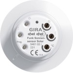 Gira 546102 eNet Funk Sonnensensor Solar Reinweiß 