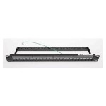 CommScope 0-2153437-1 Patchpanel 24 Port schwarz 1HE unbestückt 