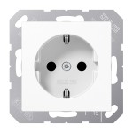 Jung A1520BFKIWW SCHUKO Steckdose 16A 250V integrierter erhöhter Berührungsschutz SAFETY+ Thermoplast Serie AS/A alpinweiß 