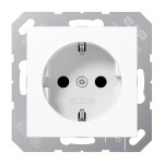 Jung A1520KIWW SCHUKO Steckdose 16A 250V integrierter erhöhter Berührungsschutz SAFETY+ Duroplast Serie AS/A alpinweiß