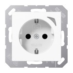 Jung BTA1521SEWW JUNG HOME Schuko Steckdose 16A 250V Energy Schraubklemmen mit Funktionsanzeige integrierter erhöhter Berührungsschutz SAFETY+ Thermoplast, 