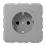 Jung BTCD1521SEGR SCHUKO Steckdose 16A 250V Schraubklemmen mit Funktionsanzeige integrierter erhöhter Berührungsschutz SAFETY+ Duroplast Serie CD grau 