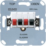 Jung SLA2WW Stereo-Lautsprecher-Anschlussdose 25v 60V DC alpinweiß 