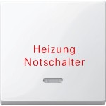 Merten 435119 Wippe mit Kontrollfenster und Aufdruck Heizungsnotschalter polarweiß glänzend System M 