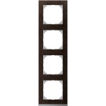 Merten MEG4040-3671 M-Pure Decor-Rahmen 4-fach Wenge/aluminium M-Pure Decor 