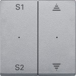 Merten MEG5227-0460 Wippen für Taster-Modul 2-fach (Szene1/2 Pfeile Auf/Ab) aluminium System M 