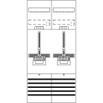 Striebel & John DF27P2 Zählerfeld 7RE 2Z vorverdrahtet mit Zählerkreuz 2CPX054093R9999 