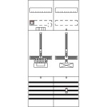 Striebel & John DF27Q1A Zählerfeld 7RE 1Z1S vorverdrahtet mit Zählerkreuz 2CPX054138R9999 