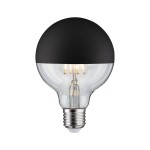 Paulmann 286.76 Modern Classic Edition Standard 230V LED Globe Kopfspiegel E27 G95 600lm 6,5W 2700K dimmbar Kopfspiegel Schwarz matt 