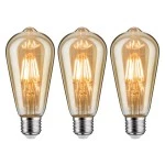 Paulmann 5067 1879 Bundle LED Kolben Rustika E27 230V 3x480lm 3x6W 1700K dimmbar Gold 