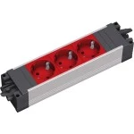 Bachmann 336.067 ALU Steckdosenleiste 3-fach rot 