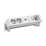 Bachmann 902.3213 Steckdosenleiste DESK2 white 2xCEE7/3 