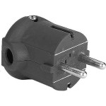 Bachmann 911.175 Schutzkontaktstecker schwarz Winkel 