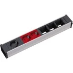 Bachmann 912.024 Steckdosenleiste 1x/2x Schutzkontakt schwarz/rot 