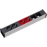 Bachmann 912.025 Steckdosenleiste 2x Schutzkontakt schwarz/rot 