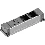 Bachmann 916.091 Steckdoseneinheit 3-fach Alu 