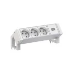 Bachmann 937.412 Steckdosenleiste DESK2 ALU WHITE 