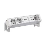 Bachmann 937.413 Steckdosenleiste DESK2 ALU WHITE 