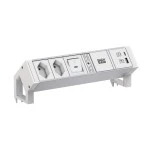 Bachmann 937.423 Steckdosenleiste DESK2 ALU WHITE 