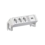 Bachmann 937.424 Steckdosenleiste DESK2 ALU WHITE 