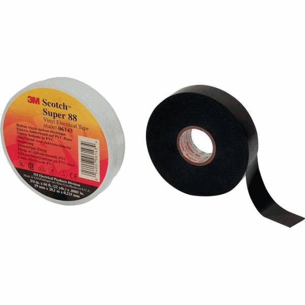 3M ScotchSuper 88 Isolierband 19mm schwarz 6 Meter