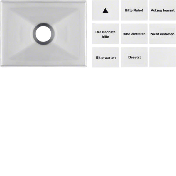 Berker 12470004 Zentralstück mit Haube für Drucktaster und Lichtsignal E10 Arsys klar