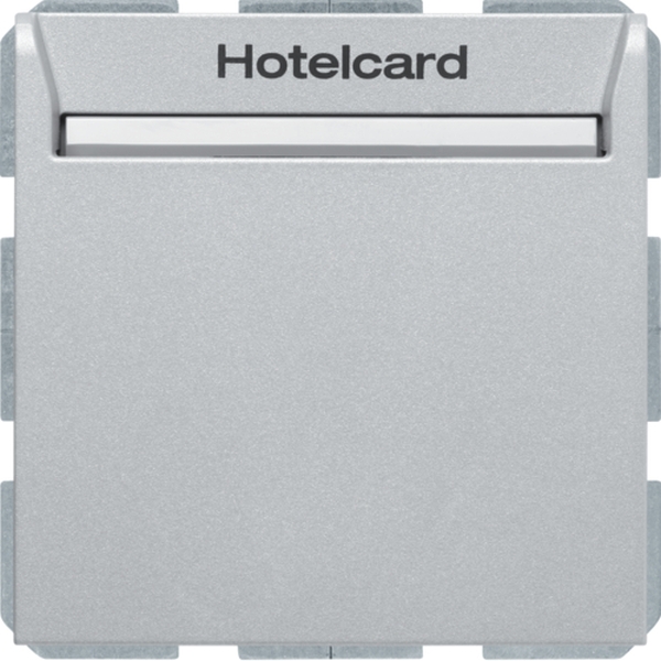 Berker 16408984 Relais-Schalter mit Zentralstück für Hotelcard Berker S.1/B.3/B.7 alu matt