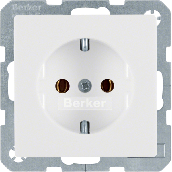 Berker 41436089 Schuko-Steckdose Q.1/Q.3 polarweiß samt