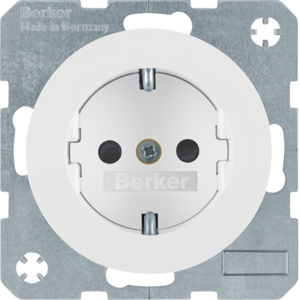 Berker 47232089 Schuko-Steckdose mit erhöhter Berührungsschutz R.1/R.3 polarweiß glänzend