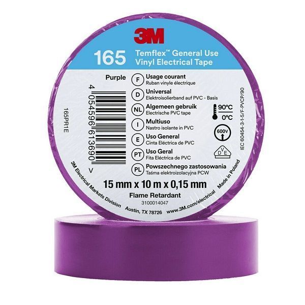 3M Temflex 165 Isolierband violett 15mm x 10 Meter