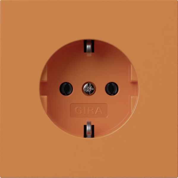 Gira 4188709 SCHUKO-Steckd. ZSV Flächenschalter Orange