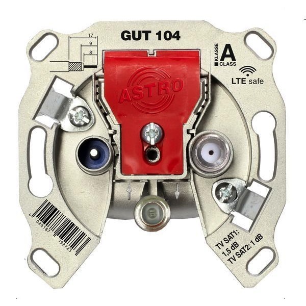 Astro GUT104 Sat Stichdose 3 Ausgänge 2xSAT DC