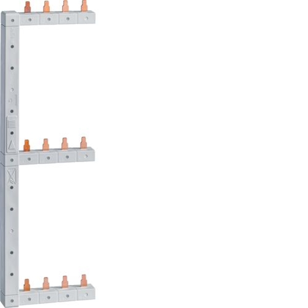 Hager KCF668S Phasenschiene senkrecht 63A links/rechts symit L1L2L3N zu L1L2L3N 125mm 3-reihi