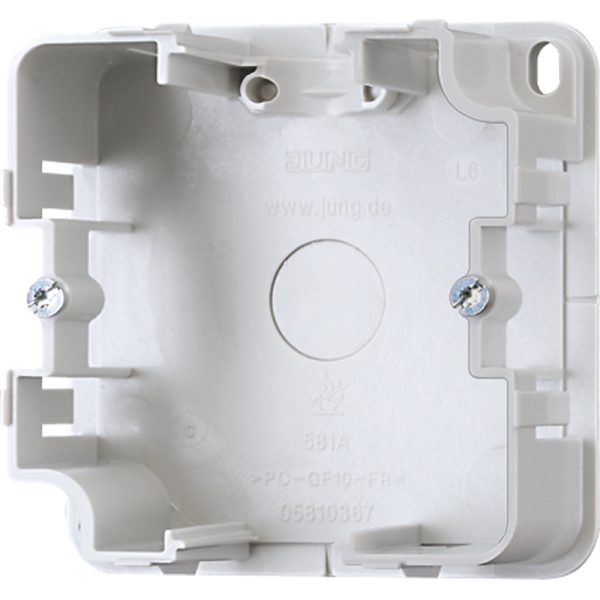 Jung 581A Montagegehäuse für Aufputz-Kappen 1-fach