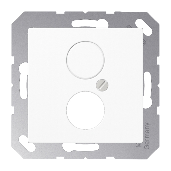 Jung A562-1BFWW Abdeckung für 1 Rundsteckverbinder bis 18,5mm Ø Thermoplast Serie A alpinweiß