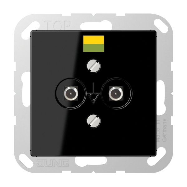 Jung A565-2BFSW Potentialausgleich-Steckdose Thermoplast Serie A schwarz