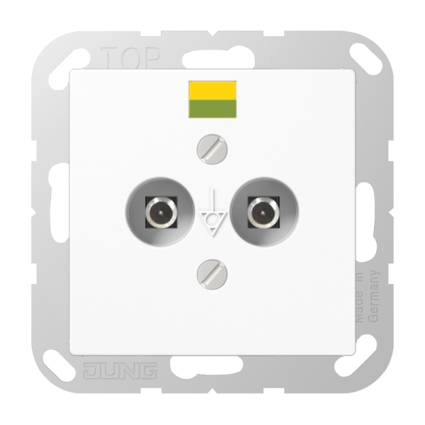 Jung A565-2BFWW Potentialausgleich-Steckdose Thermoplast Serie A alpinweiß