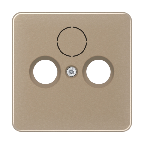 Jung CD561SATGB Abdeckung für Universal-Sat/BK-Dosen Aluminium eloxiert Serie CD gold-bronze